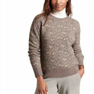 Athleta Merino Extra Fine Wool Blend Hawthorn Textured Crewneck Sweater